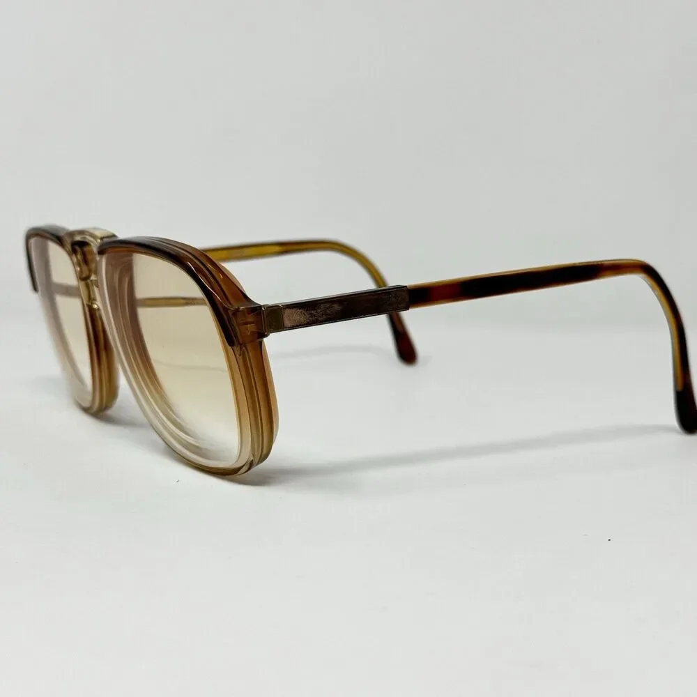 Vintage Couturier by Classic Claude Amber Eyeglass Frames France 57-20-150